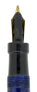 CIRCA 1928 PARKER  LUCKY CURVE DUOFOLD LAPIS WHITE ON BLUE FOUNTAIN PEN NEAR MINT OFFERED BY ANTIQUE DIGGER