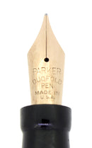 CIRCA 1928 PARKER SENIOR DUOFOLD BLUE ON WHITE LAPIS FOUNTAIN PEN RESTORED OFFERED BY ANTIQUE DIGGER