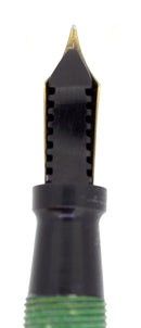 C1928 SHEAFFER FLAT TOP JADE CELLULOID STANDARD SIZE FOUNTAIN PEN RESTORED OFFERED BY ANTIQUE DIGGER