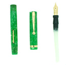 C1928 SHEAFFER FLAT TOP JADE CELLULOID STANDARD SIZE FOUNTAIN PEN RESTORED OFFERED BY ANTIQUE DIGGER