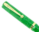 C1928 SHEAFFER FLAT TOP JADE CELLULOID STANDARD SIZE FOUNTAIN PEN RESTORED OFFERED BY ANTIQUE DIGGER