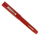 C1928 SHEAFFER SENIOR CHERRY RED FLAT TOP SERVICE LOANER FOUNTAIN PEN RESTORED OFFERED BY ANTIQUE DIGGER