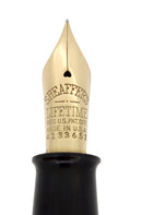 C1928 SHEAFFER OVERSIZE SENIOR BLACK & PEARL FLAT TOP FOUNTAIN PEN RESTORED OFFERED BY ANTIQUE DIGGER