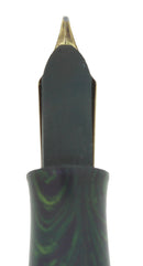 CIRCA 1928 WATERMAN 94 BLUE GREEN RIPPLE XF-BBB FLEX NIB FOUNTAIN PEN RESTORED OFFERED BY ANTIQUE DIGGER