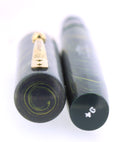 CIRCA 1928 WATERMAN 94 BLUE GREEN RIPPLE XF-BBB FLEX NIB FOUNTAIN PEN RESTORED OFFERED BY ANTIQUE DIGGER