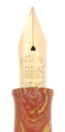 CIRCA 1928 WATERMAN ROSE RIPPLE 94 FOUNTAIN PEN XF-BBB FLEX NIB RESTORED OFFERED BY ANTIQUE DIGGER