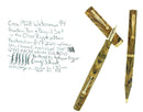 C1928 WATERMAN OLIVE RIPPLE 94 FOUNTAIN PEN AND PENCIL SET XXF - BB NIB RESTORED OFFERED BY ANTIQUE DIGGER