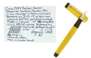 CIRCA 1929 DUOFOLD SENIOR STREAMLINE MANDARIN YELLOW FOUNTAIN PEN M-BB NIB RESTORED OFFERED BY ANTIQUE DIGGER