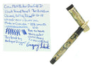 CIRCA 1929 DUOFOLD JR BLACK VEIN AND PEARL FOUNTAIN PEN F to BBB NIB RESTORED OFFERED BY ANTIQUE DIGGER