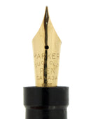 CIRCA 1929 DUOFOLD JR BLACK VEIN AND PEARL FOUNTAIN PEN F to BBB NIB RESTORED OFFERED BY ANTIQUE DIGGER