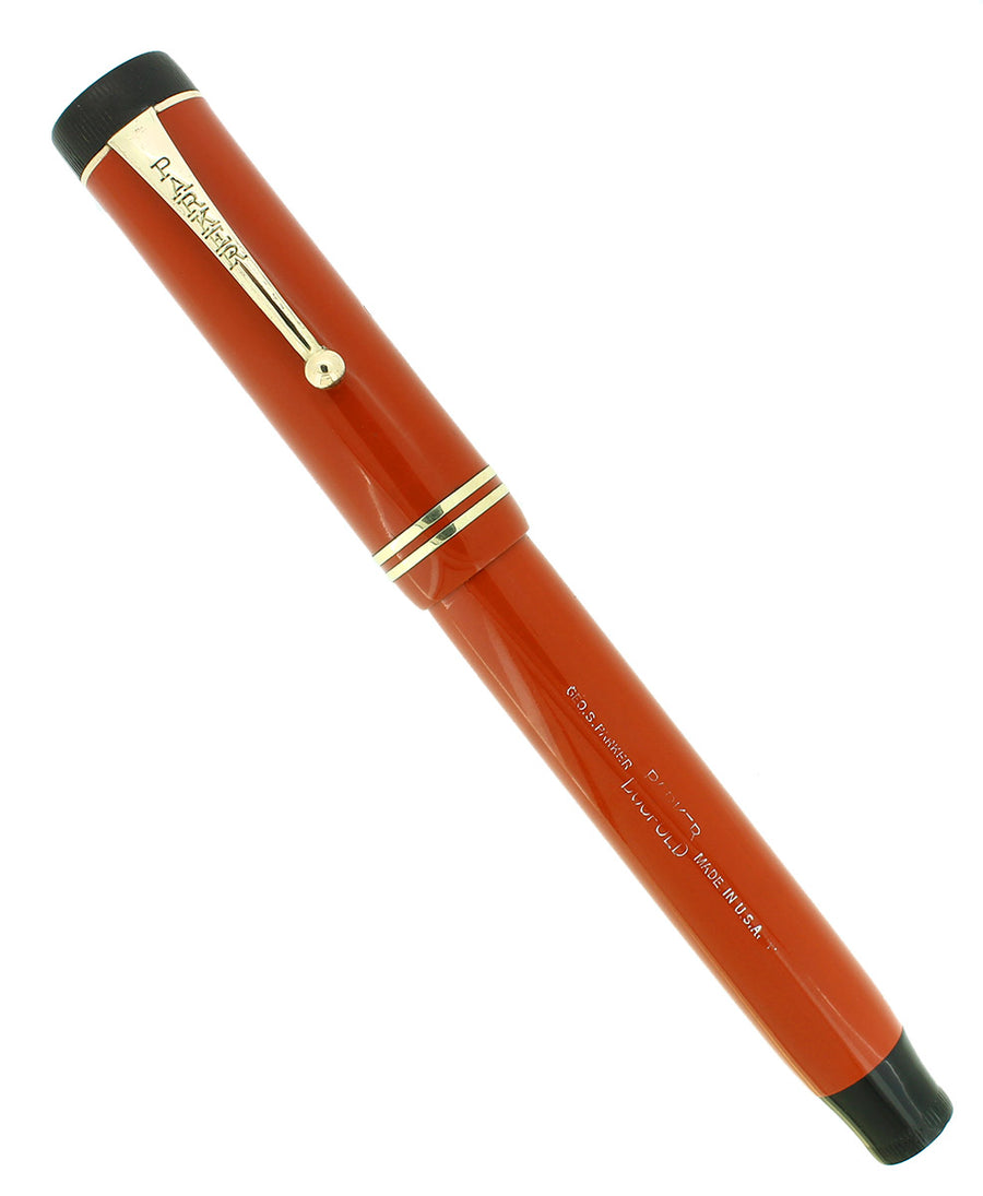 1929年版PARKER Duofold Senior Orange万年筆2本目 Parker Duofold Senior Streamline Fountain Pen (1930) - Orange