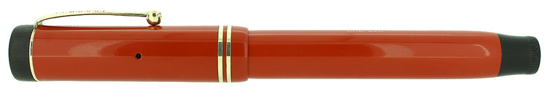 CIRCA 1929 PARKER DUOFOLD SENIOR FLAT TOP "BIG RED" FOUNTAIN PEN RESTORED OFFERED BY ANTIQUE DIGGER