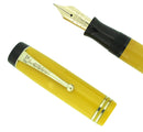 CIRCA 1929 DUOFOLD STREAMLINE SENIOR MANDARIN YELLOW FOUNTAIN PEN RESTORED OFFERED BY ANTIQUE DIGGER
