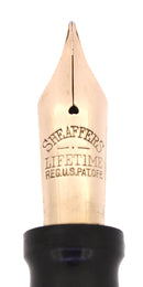 C1929 SHEAFFER JADE SENIOR AUTOGRAPH FLAT TOP 14K TRIM FOUNTAIN PEN RESTORED OFFERED BY ANTIQUE DIGGER