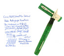 C1929 SHEAFFER JADE SENIOR AUTOGRAPH FLAT TOP 14K TRIM FOUNTAIN PEN RESTORED OFFERED BY ANTIQUE DIGGER