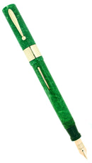 C1929 SHEAFFER JADE SENIOR AUTOGRAPH FLAT TOP 14K TRIM FOUNTAIN PEN RESTORED OFFERED BY ANTIQUE DIGGER