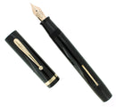 C1929 SHEAFFER WHITE DOT SENIOR FLAT TOP JET BLACK FOUNTAIN PEN RESTORED OFFERED BY ANTIQUE DIGGER