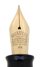 C1929 SHEAFFER WHITE DOT SENIOR FLAT TOP JET BLACK FOUNTAIN PEN RESTORED OFFERED BY ANTIQUE DIGGER