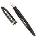 C1929 SHEAFFER JET BLACK OVERSIZE BALANCE FOUNTAIN PEN XF-BBB FLEX NIB RESTORED OFFERED BY ANTIQUE DIGGER