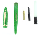C1929 SHEAFFER EXTRA LONG BALANCE JADE CELLULOID FOUNTAIN PEN RESTORED NR MINT OFFERED BY ANTIQUE DIGGER