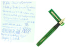 CIRCA 1929 SHEAFFER OVERSIZED FLAT TOP JADE GREEN CELLULOID FOUNTAIN PEN RESTORED OFFERED BY ANTIQUE DIGGER