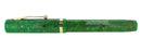 CIRCA 1929 SHEAFFER OVERSIZED FLAT TOP JADE GREEN CELLULOID FOUNTAIN PEN RESTORED OFFERED BY ANTIQUE DIGGER