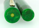 CIRCA 1929 SHEAFFER OVERSIZED FLAT TOP JADE GREEN CELLULOID FOUNTAIN PEN RESTORED OFFERED BY ANTIQUE DIGGER