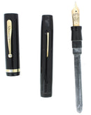 CIRCA 1929 SHEAFFER SENIOR FLAT TOP JET BLACK FOUNTAIN PEN RESTORED OFFERED BY ANTIQUE DIGGER