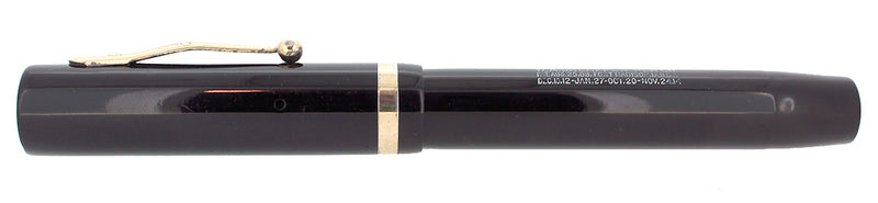 CIRCA 1929 SHEAFFER SENIOR FLAT TOP JET BLACK FOUNTAIN PEN RESTORED OFFERED BY ANTIQUE DIGGER