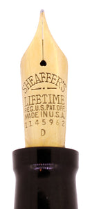 CIRCA 1929 SHEAFFER SENIOR FLAT TOP JET BLACK FOUNTAIN PEN RESTORED OFFERED BY ANTIQUE DIGGER