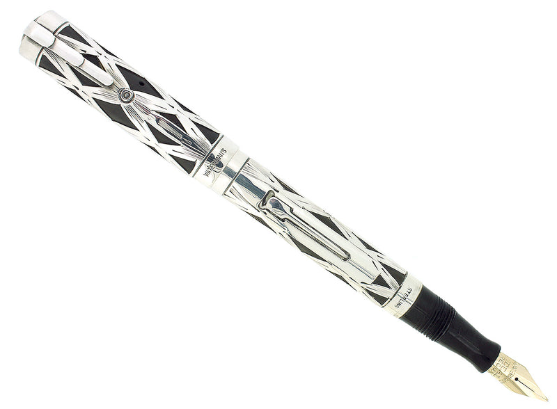 C1929 WATERMAN LADY PATRICIA STERLING SILVER FOUNTAIN PEN XF-BB NIB RESTORED OFFERED BY ANTIQUE DIGGER