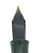 CIRCA 1930 WATERMAN 994 BLUE GREEN RIPPLE F-BBB FLEX NIB FOUNTAIN PEN RESTORED OFFERED BY ANTIQUE DIGGER