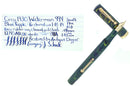 CIRCA 1930 WATERMAN 994 BLUE GREEN RIPPLE F-BBB FLEX NIB FOUNTAIN PEN RESTORED OFFERED BY ANTIQUE DIGGER