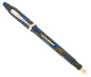 LATE 1920S FORD'S LAPIS BLUE & BRONZE HALF BALANCE FOUNTAIN PEN RESTORED OFFERED BY ANTIQUE DIGGER