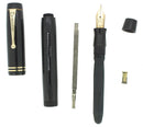CIRCA 1930 PARKER SENIOR STREAMLINE JET BLACK DUOFOLD FOUNTAIN PEN RESTORED  NEAR MINT OFFERED BY ANTIQUE DIGGER