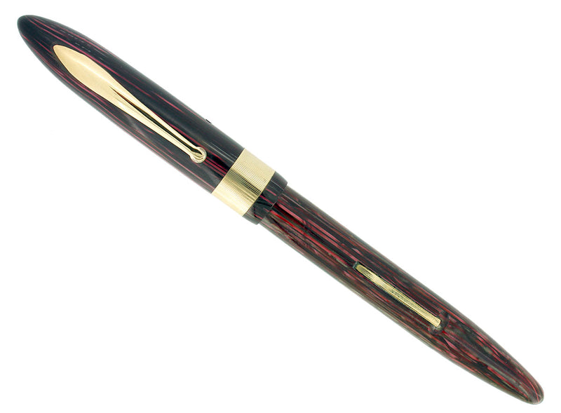 CIRCA 1938 SHEAFFER ROSE GLOW BALANCE FOUNTAIN PEN JEWELERS CAP BANDING RESTORED OFFERED BY ANTIQUE DIGGER