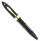 C1930 SHEAFFER OVERSIZE AUTOGRAPH BALANCE JET BLACK FOUNTAIN PEN RESTORED MINT OFFERED BY ANTIQUE DIGGER