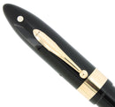C1930 SHEAFFER OVERSIZE AUTOGRAPH BALANCE JET BLACK FOUNTAIN PEN RESTORED MINT OFFERED BY ANTIQUE DIGGER