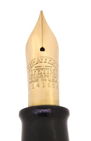 C1930 SHEAFFER OVERSIZE AUTOGRAPH BALANCE JET BLACK FOUNTAIN PEN RESTORED MINT OFFERED BY ANTIQUE DIGGER