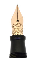 C1930 SHEAFFER DELUXE PETITE BLACK & PEARL LIFETIME BALANCE FOUNTAIN PEN RESTORED OFFERED BY ANTIQUE DIGGER