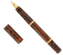 C1930 WATERMAN 42 1/2 RED RIPPLE SAFETY PEN 18K F-BBBB FLEX 2.65MM NIB RESTORED OFFERED BY ANTIQUE DIGGER