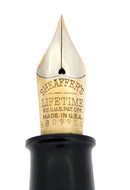 C1931 SHEAFFER OVERSIZE AUTOGRAPH BALANCE JET BLACK FOUNTAIN PEN RESTORED OFFERED BY ANTIQUE DIGGER