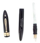 C1931 SHEAFFER OVERSIZE AUTOGRAPH BALANCE JET BLACK FOUNTAIN PEN RESTORED OFFERED BY ANTIQUE DIGGER