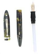 CIRCA 1931 SHEAFFER OVERSIZE BALANCE MARINE GREEN FOUNTAIN PEN RESTORED OFFERED BY ANTIQUE DIGGER