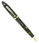 CIRCA 1931 SHEAFFER OVERSIZE BALANCE MARINE GREEN FOUNTAIN PEN RESTORED OFFERED BY ANTIQUE DIGGER