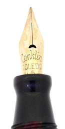 C1932 CONKLIN VEST POCKET ROSE & BLACK MARBLE FOUNTAIN PEN RESTORED OFFERED BY ANTIQUE DIGGER