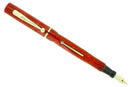 C1932 MABIE TODD SWALLOW CORAL F-BBB STUB FLEX NIB FOUNTAIN PEN RESTORED OFFERED BY ANTIQUE DIGGER