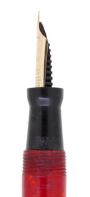 C1932 MABIE TODD SWALLOW CORAL F-BBB STUB FLEX NIB FOUNTAIN PEN RESTORED OFFERED BY ANTIQUE DIGGER