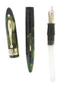 C1932 SHEAFFER STANDARD BALANCE MARINE GREEN AUTOGRAPH FOUNTAIN PEN RESTORED OFFERED BY ANTIQUE DIGGER