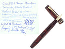 CIRCA 1932 PARKER SENIOR STREAMLINE DUOFOLD BURGUNDY BLACK FOUNTAIN PEN RESTORED OFFERED BY ANTIQUE DIGGER